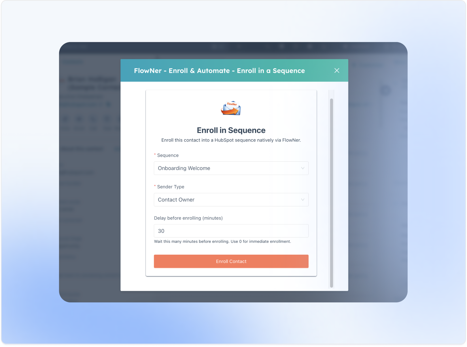 Manually Enroll Contact into Sequence