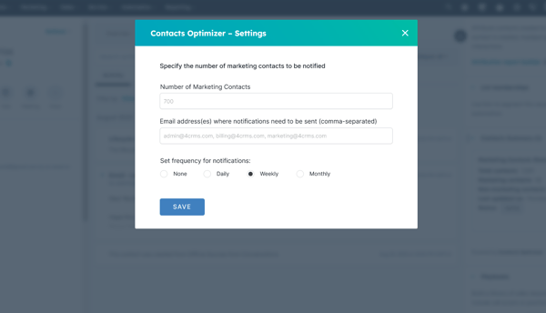 Contact-optimizer-settings-popup