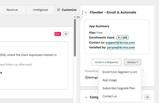 Navigate to the FlowNer card