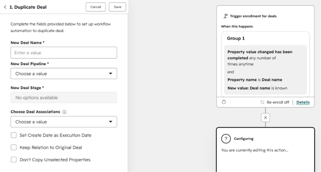duplicate via workflows