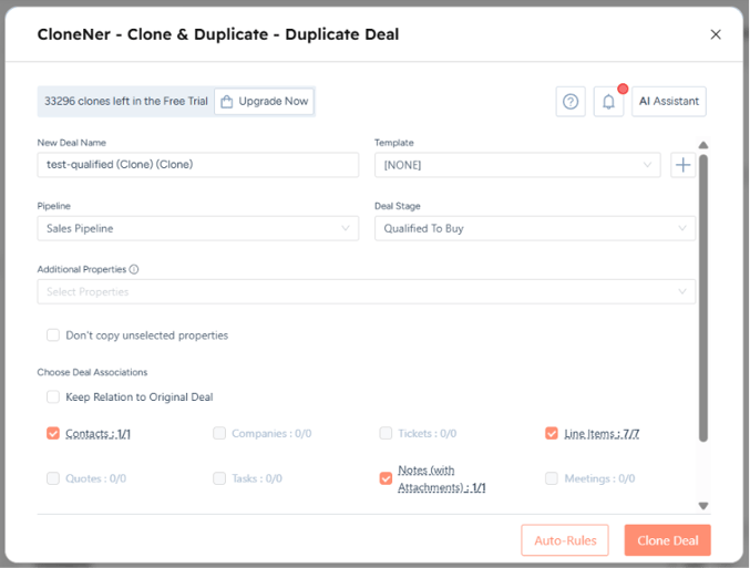 duplicate deal