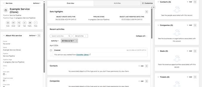 services hubspot