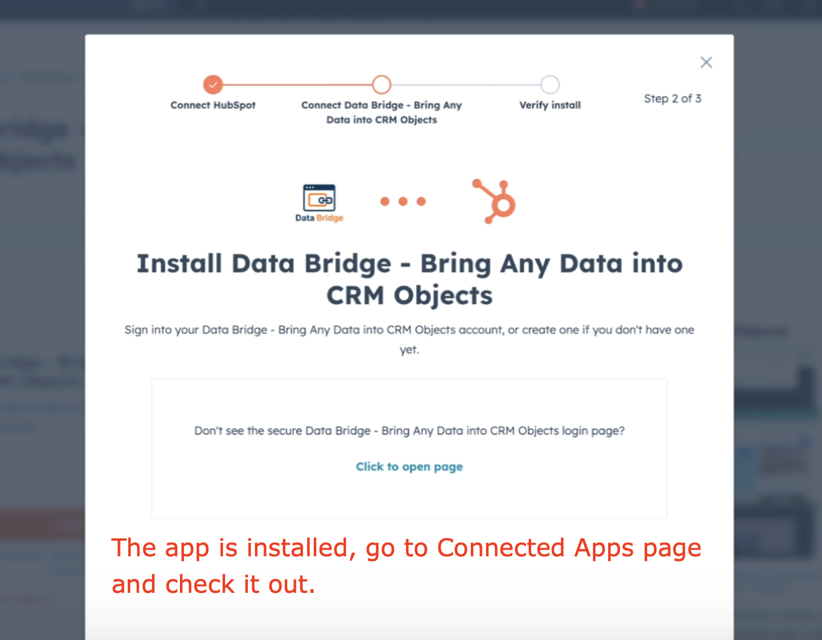 Data Bridge is Installed.